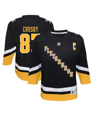 Preschool Boys and Girls Sidney Crosby Black Pittsburgh Penguins 2021/22 Alternate Replica Player Jersey