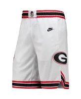 Men's Nike White Georgia Bulldogs Retro Replica Performance Basketball Shorts