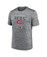 Men's Nike Anthracite Cincinnati Reds Authentic Collection Velocity Practice Space-Dye Performance T-shirt