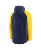 Men's Nike Navy and Gold Milwaukee Brewers Authentic Collection Full-Zip Hoodie Performance Jacket