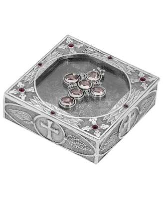 2028 Women's Pewter Cross Rosary Box