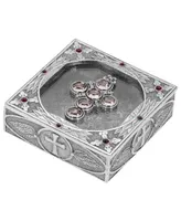 2028 Women's Pewter Cross Rosary Box