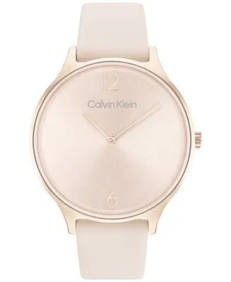 Calvin Klein Blush Leather Strap Watch 38mm