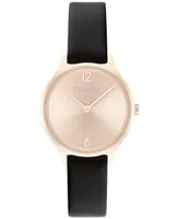 Calvin Klein Black Leather Strap Watch 28mm