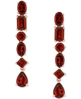 Garnet Multi-Cut Linear Drop Earrings (6-7/8 ct. t.w.) in 18k Rose Gold-Plated Sterling Silver