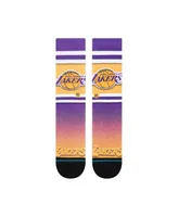 Men's Stance Los Angeles Lakers Hardwood Classics Fader Collection Crew Socks