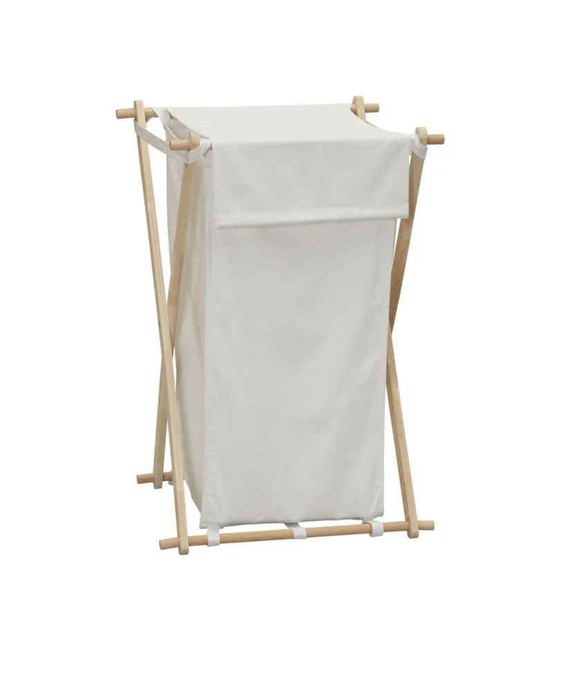 X-Frame Wood Laundry Hamper