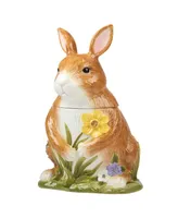 Certified International Easter Garden 3D Bunny 12" Cookie Jar