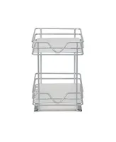 2-Tier Spice Rack Organizer, 6" - Silver