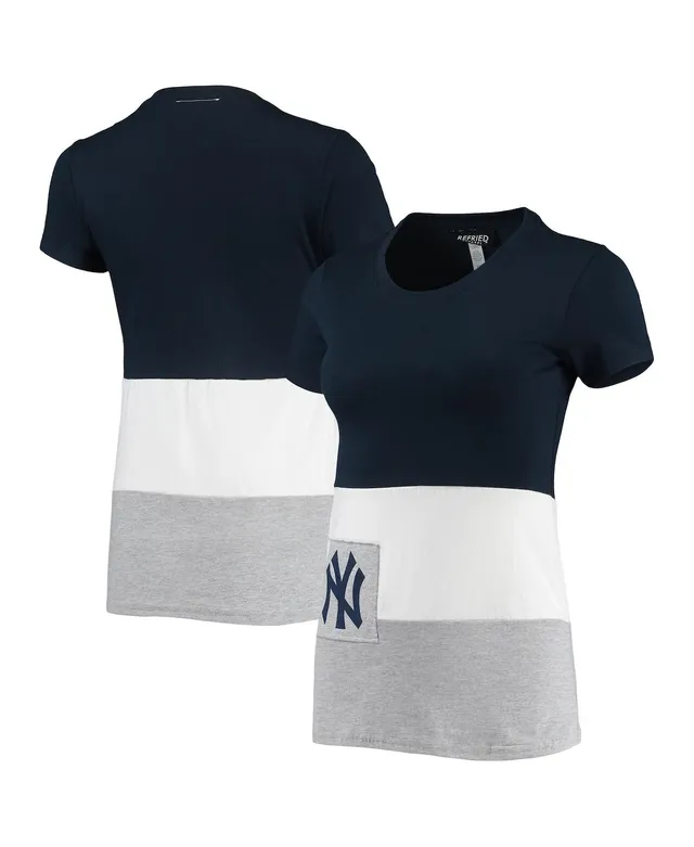 Refried Apparel Women's Refried Apparel Navy New York Yankees Fitted  T-shirt