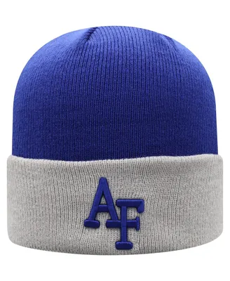 Men's Top of the World Royal and Gray Air Force Falcons Core 2-Tone Cuffed Knit Hat