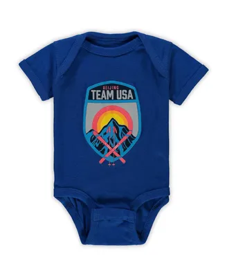 Infant Boys and Girls Royal Team Usa Cross Skis Bodysuit