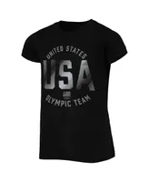 Big Girls Black Team Usa Each Athlete is Unique T-shirt