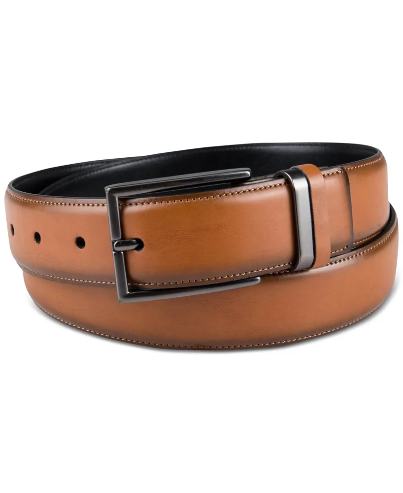 Alfani Men's Burnished Edge and Metal Loop Dress Belt, Created for