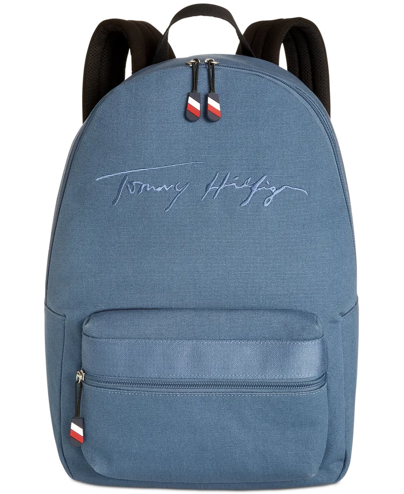 Tommy Hilfiger Men's Sean Signature Canvas Backpack