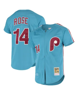 Men's Pete Rose Light Blue Philadelphia Phillies Cooperstown Collection Authentic Jersey