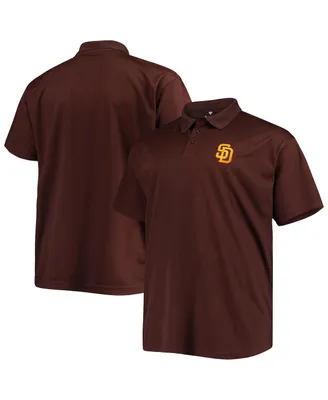 Men's Brown San Diego Padres Big and Tall Solid Birdseye Polo Shirt