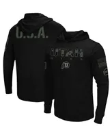 Men's Black Utah Utes Oht Military-Inspired Appreciation Hoodie Long Sleeve T-shirt