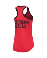 Women's Red Chicago Bulls Showdown Burnout Tank Top