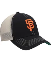 Men's Black San Francisco Giants Trawler Clean Up Trucker Snapback Hat