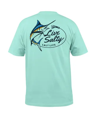 Salt Life Men's Salty Marlin Logo Graphic Performance T-Shirt