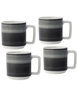 Noritake ColorStax Ombre Jet Stax 5.25" Mugs, Set of 4