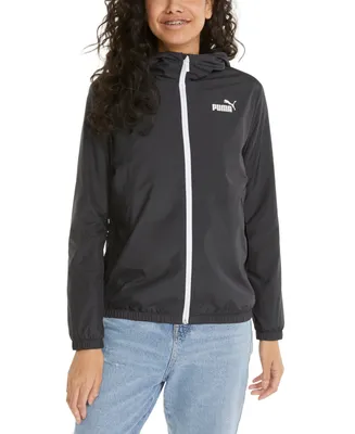 Puma Women's Essentials Solid Windbreaker Zip-Front Jacket