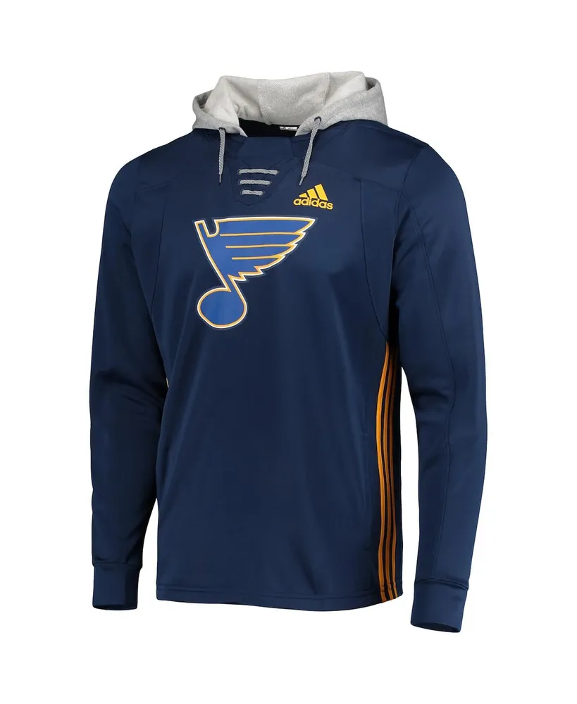 Men's adidas Navy St. Louis Blues Skate Lace Aeroready Pullover Hoodie