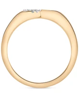 Wrapped Diamond Half Heart Cluster Ring (1/10 ct. t.w.) in 14k Gold, Created for Macy's