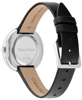 Calvin Klein Black Leather Strap Watch 34mm