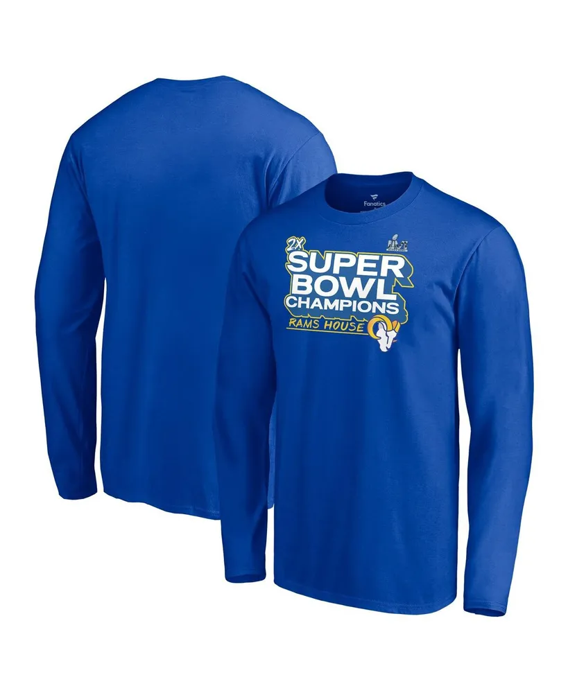 Men's Fanatics Royal Los Angeles Rams Super Bowl Lvi Champions Big Tall Parade Long Sleeve T-shirt