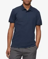 Calvin Klein Men's Regular-Fit Smooth Cotton Monogram Logo Polo Shirt