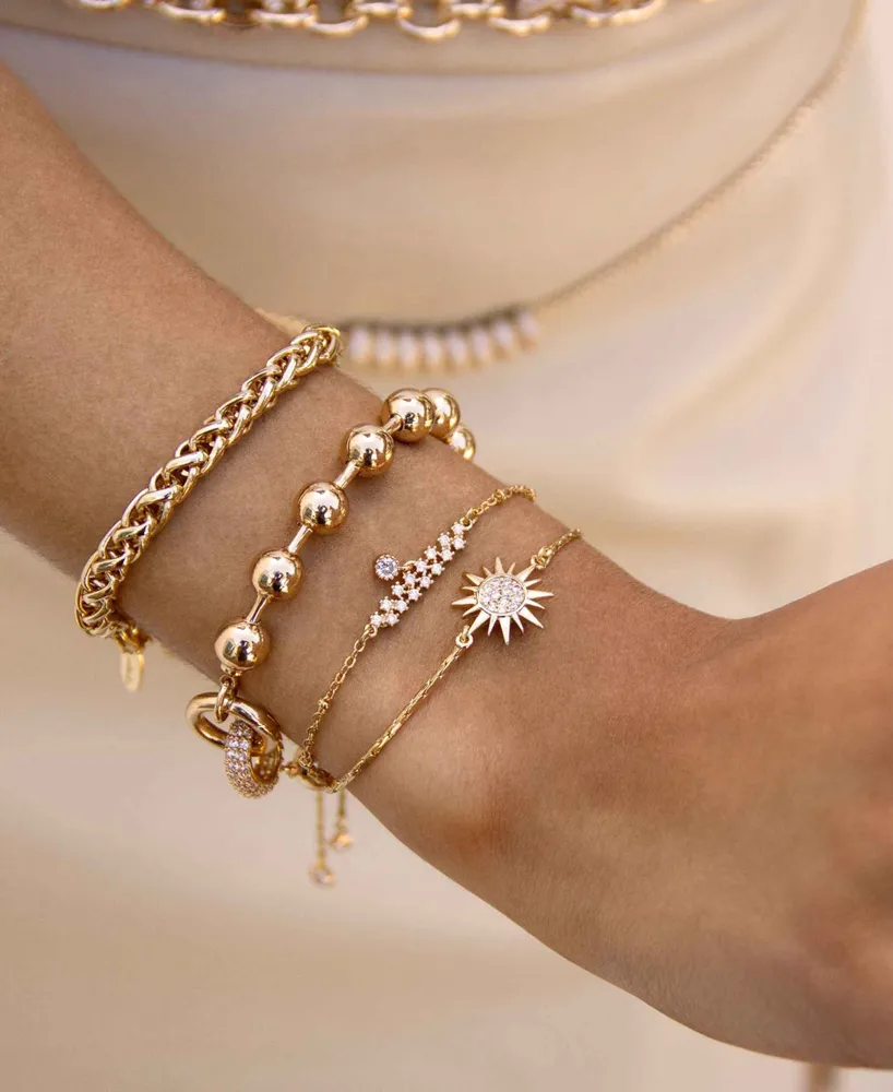 Ettika 18K Gold Plated Starburst Adjustable Bracelet - Gold