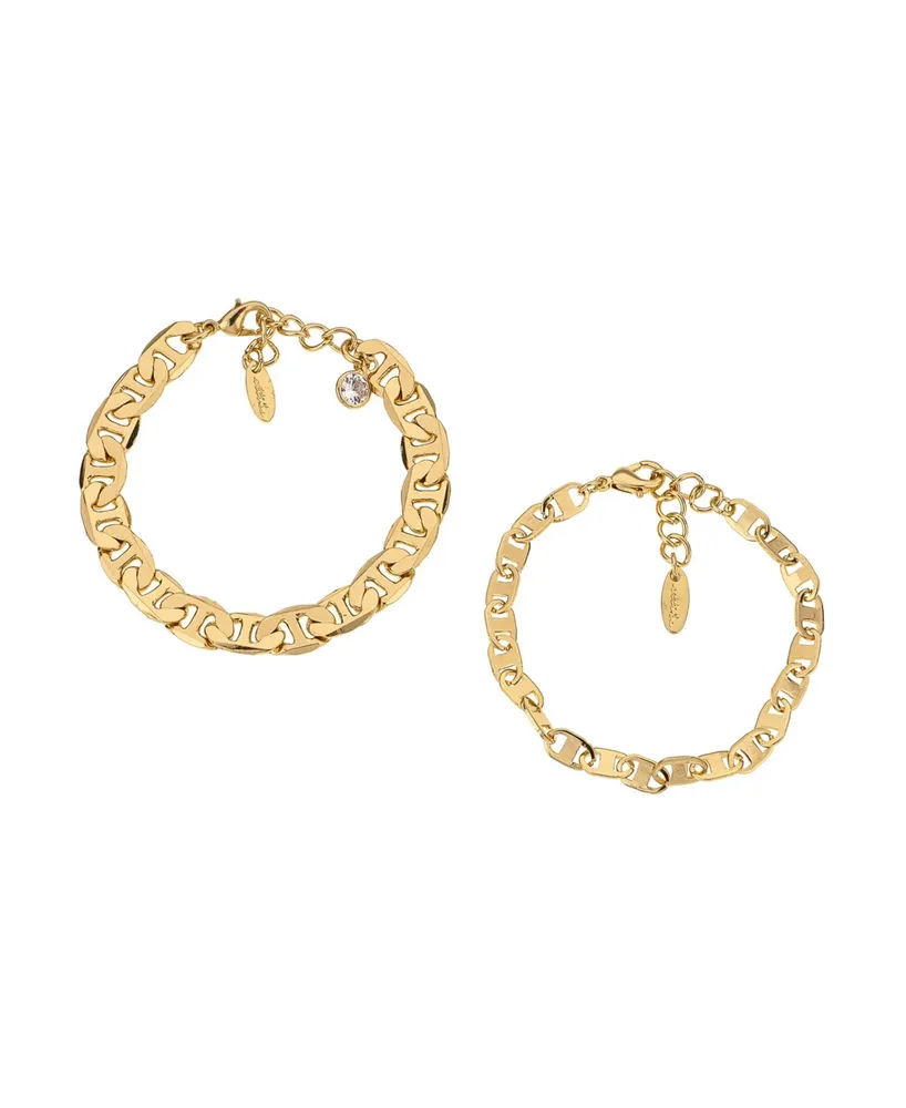 Ettika 18K Gold Plated Simple Flat Chain Bracelet - Gold