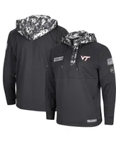 Men's Colosseum Charcoal Virginia Tech Hokies Oht Military-Inspired Appreciation Digital Camo Quarter-Zip Hoodie