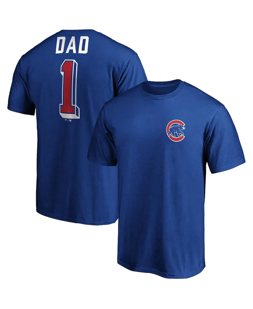 Men's Fanatics Royal Chicago Cubs Number One Dad Team T-shirt