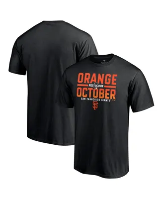 Men's Fanatics Black San Francisco Giants 2021 Postseason Orange October T-shirt