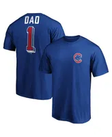 Men's Fanatics Royal Chicago Cubs Number One Dad Team T-shirt