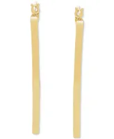 Square Edge Hoop Earrings (40mm) in 14k Gold