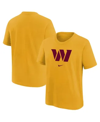 Big Boys Nike Gold Washington Commanders Team Logo T-shirt