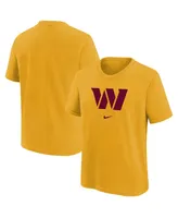 Big Boys Nike Gold Washington Commanders Team Logo T-shirt