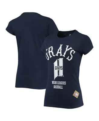 Women's Stitches Navy Homestead Grays Negro League Logo T-shirt