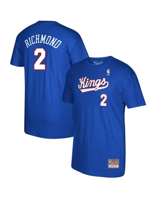 Men's Mitchell & Ness Mitch Richmond Royal Sacramento Kings 35th Anniversary Hardwood Classics Name and Number T-shirt