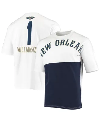 Men's Fanatics Zion Williamson White New Orleans Pelicans Yoke T-shirt