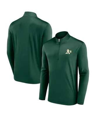 Men's Fanatics Green Oakland Athletics Underdog Mindset Quarter-Zip Jacket