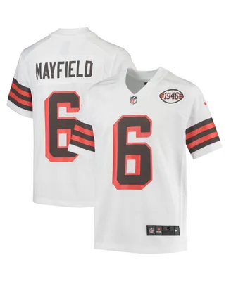 Big Boys Nike Baker Mayfield White Cleveland Browns 1946 Collection Alternate Game Jersey