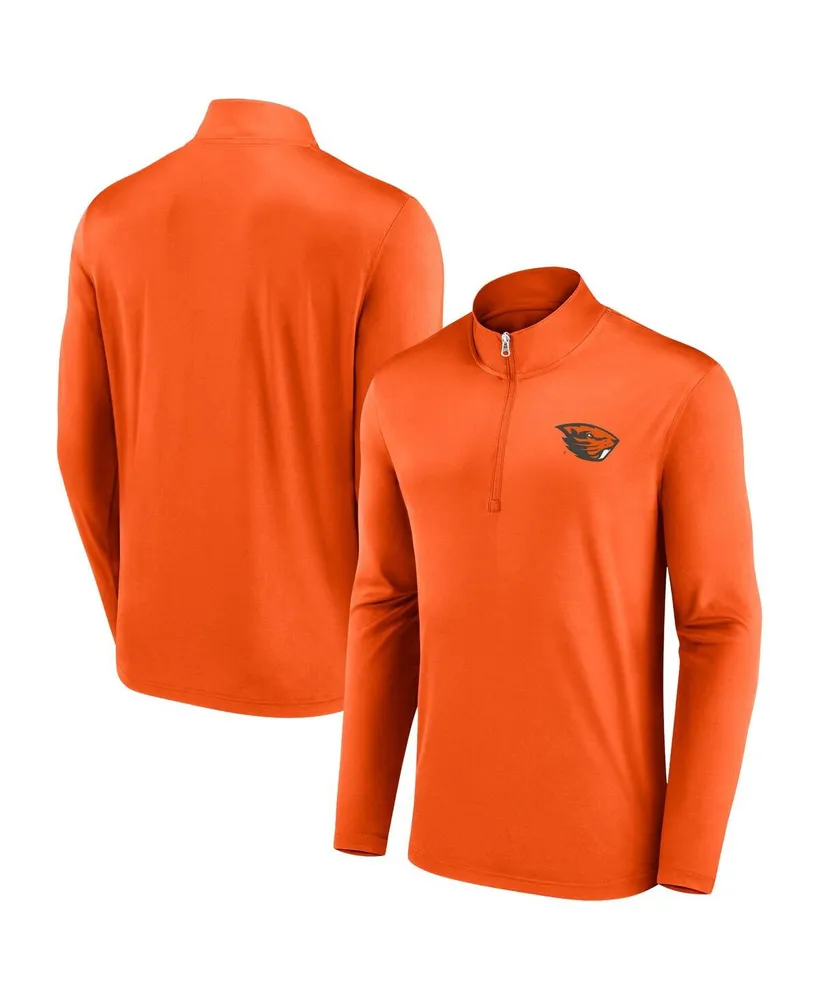 Men's Fanatics Orange Oregon State Beavers Underdog Mindset Quarter-Zip Top