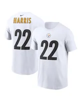 Men's Nike Najee Harris White Pittsburgh Steelers Player Name Number T-shirt