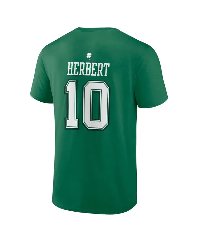 Majestic Threads Women's Majestic Threads Justin Herbert Black Los Angeles  Chargers Leopard Player Name & Number T-Shirt