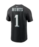 Men's Nike Jalen Hurts Black Philadelphia Eagles Player Name Number T-shirt